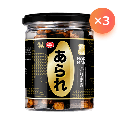 อาราเร่ ข้าวอบกรอบปรุงรสพันสาหร่าย รสออริจินอล 3 ชิ้น