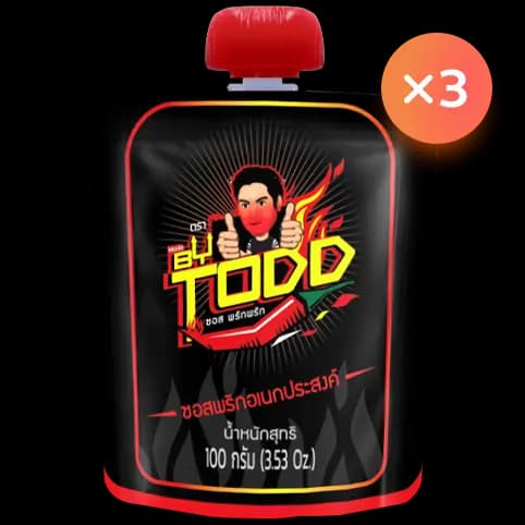 Made by Todd ซอสพริกพริก 100ก. จำนวน 3 ชิ้น