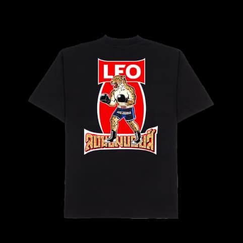 LEO X LNB BOXING LEOPARD T-SHIRT (BLACK) (Size L) — 2/4