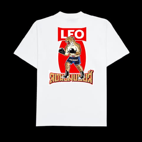 LEO X LNB BOXING LEOPARD T-SHIRT (WHITE) (Size L) — 2/4