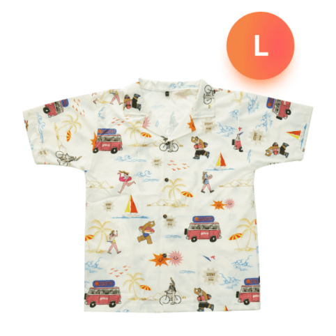 SNOWY JOURNEY Hawaii Shirt Beach (L)