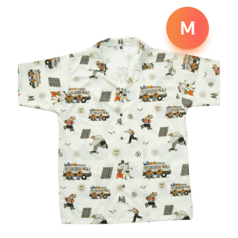 SNOWY JOURNEY Hawaii Shirt Camp (M)