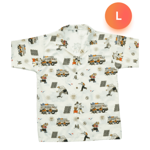 SNOWY JOURNEY Hawaii Shirt Camp (L)