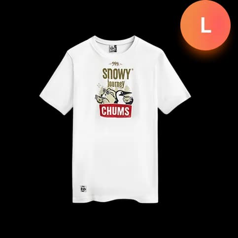 CHUMS x SNOWY JOURNEY STORE เสื้อยืด (L) — 1/4