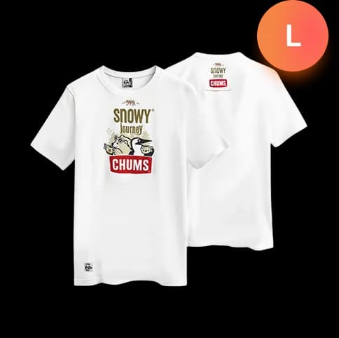CHUMS x SNOWY JOURNEY STORE เสื้อยืด (L) — 3/4