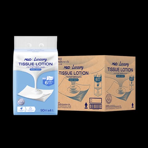 *1 get 1* Mild Luxury Baby Soft Tissue Lotion 6 ply 90's (Total 4 Pcs.) — 2/2