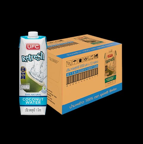 100% Coconut Water UFC Refresh Brand Total 12 Boxes